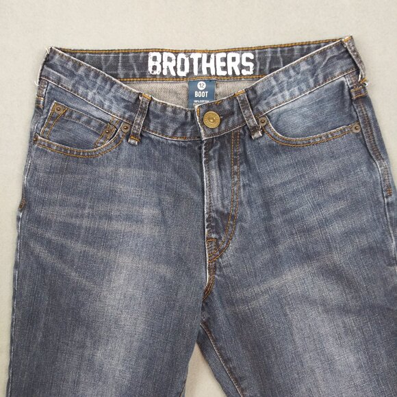 Brothers B11 Boys Denim Jeans Size 12 Blue Bootcut Stretch - Picture 3 of 9